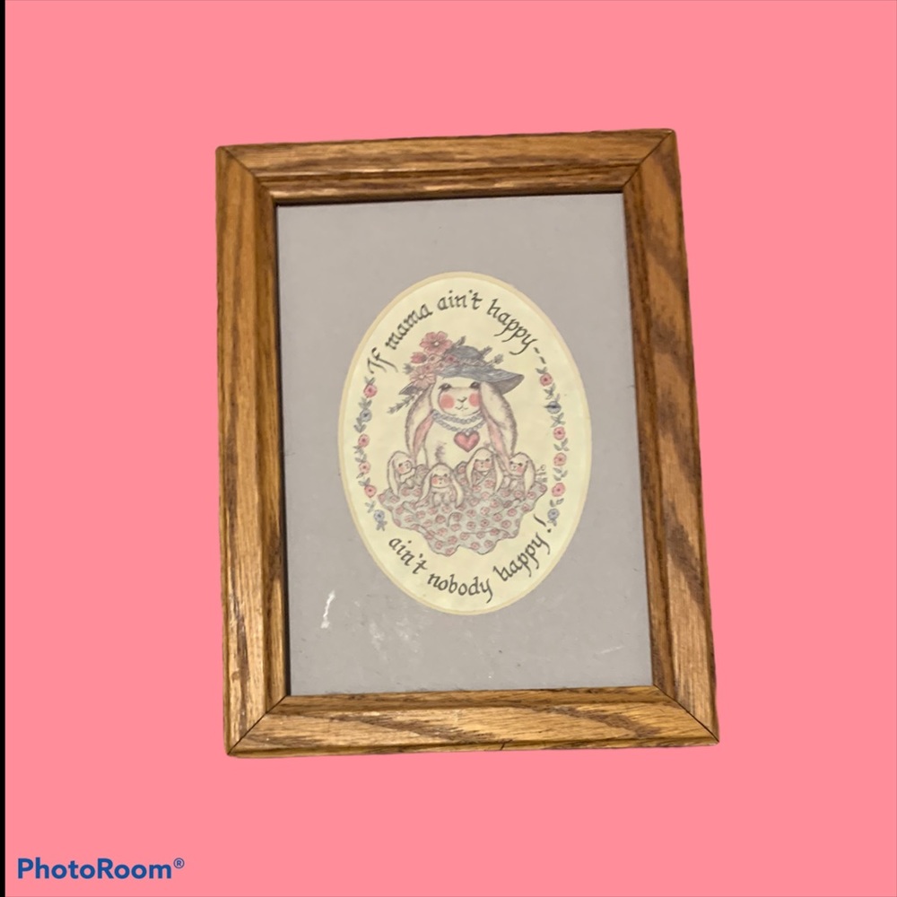 Wooden picture vintage